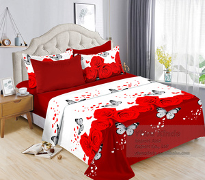 Juego de Ropa de Cama de 6 Piezas King Size, Serie 1800, Estampado, 1 Sábana Plana, 1 Sábana Ajustable, 4 Fundas de Almohada, Precio Económico al por Mayor - Product Image 4