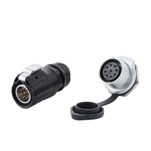 Желтый женский разъем для монтажа на панель, быстрозажимной, 5/9/12-контактный, с замком, для авиации, промышленный, водонепроницаемый, Cnlinko - Product Image 2