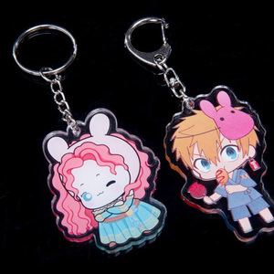 2024 mignon dessin animé acrylique porte-clés impression personnalisée Transparent <span class=keywords><strong>Anime</strong></span> acrylique breloques <span class=keywords><strong>Kawaii</strong></span> - Product Image 2