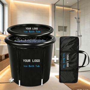 <span class=keywords><strong>Baignoire</strong></span> à glace isotherme recyclée améliorée avec thermomètre intégré, tapis <span class=keywords><strong>noir</strong></span>, pour soins de santé, usage universel - Product Image 1