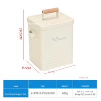 Boîte en fer de stockage de poudre de lessive en métal prix d'usine en gros