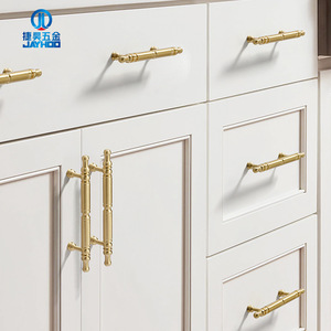 Jiehao Brass Cabinet Door <b>Handles</b> Bar Shape Brushed Finish Durable For Cabinet - Product Image 1