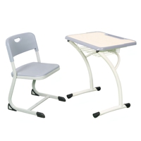Muebles Escolares para Aula, Diseño Ergonómico Moderno, Estructura Resistente, Conjunto de Mesa y Silla Individual para Estudiantes, Duradero con Cesta de Almacenamiento