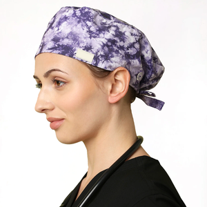 Factory Wholesale Adjustable Polyester <b>Scrub</b> Hats <b>Cap</b> Unisex Medical Hospital Nurse's Quick Dry Breathable <b>Scrub</b> <b>Cap</b> - Product Image 1