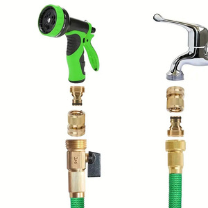 Brass 3/4 Inch <b>Quick</b> Connect Garden Hose Fitting Male <b>Connector</b> For Irrigation Bulk Hose - Product Image 3