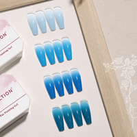 Gel Constructeur Solide 4 Couleurs, Imperméable et Longue Durée, Gel Dégradé 4-en-1 Populaire Sans Résidu, Idéal pour Usage en Salon