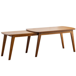 Mesa de Centro Extensible de Madera Maciza Marrón, Estilo Moderno Minimalista, Mesa de Té para Sala de Estar, Estilo Japonés, para Apartamentos Pequeños - Product Image 5