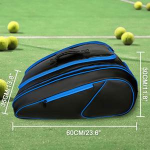 Sac à dos de padel en polyester personnalisé, grande capacité, compartiment séparé imperméable pour chaussures, accessoires de pickleball - Product Image 2