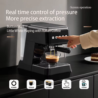 Machine à expresso semi-automatique intelligente italienne 20 bars avec manomètre visuel et chauffage instantané en 30 secondes pour Latte Art