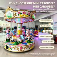 Manège miniature pour enfants, carrousel portable, mini carrousel de fête foraine, carrousel miniature d'intérieur pour enfants