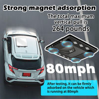 Mini kit de montage magnétique Starlink 2-en-1 résistant aux chocs Protection 360 ° pour voiture avec couvercle en PC et support de montage en alliage d'aluminium