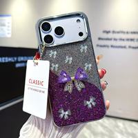 Coque de téléphone haut de gamme, luxueuse, entièrement ornée de diamants, anti-chute, pour filles