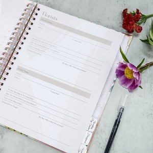 Nhà Máy Bán buôn Wedding Planner tùy chỉnh A5 Rose Gold xoắn ốc ràng buộc bìa giấy máy tính xách tay đám cưới của khách cuốn sách - Product Image 5