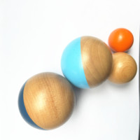 Vente en gros pétanque en bois personnalisé boule de pétanque avec boccia en bois jeu de jardin