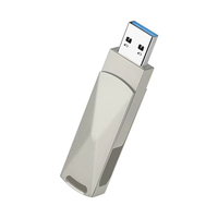 Venta al por mayor USB 3,0 Pendrive 1TB alta velocidad Flash Metal Pen Drive 128GB 256GB 512GB 1TB U disco portátil Mini SSD Memoria Pen USB