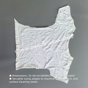 Trapos de limpieza de camisetas recicladas, trozos cortados, trapos blancos de limpieza, paños de limpieza de algodón, trapos industriales para talleres. - Product Image 3