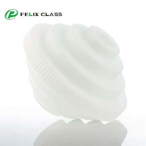 Abat-jour en verre opale blanc personnalisé, durable, fait main, design moderne pour suspensions intérieures - Product Image 1