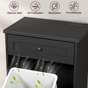 Nuevo armario de almacenamiento de madera multifuncional transfronterizo, cubo de basura oculto para cocina doméstica, armario de basura inclinable de madera maciza - Product Image 2