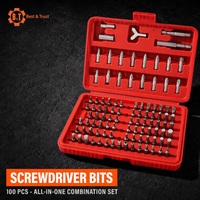 Lot de 100 embouts de tournevis CRV pour perceuse-visseuse sans fil, assortiment tout-en-un pour réparation à domicile et entretien en atelier