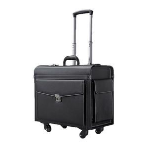 Maletín de Cuero PU de 18 Pulgadas con Ruedas para Portátil, Maletín con Ruedas para <span class=keywords><strong>Abogado</strong></span>, Maletín para Litigios, Maleta para Computadora - Product Image 1