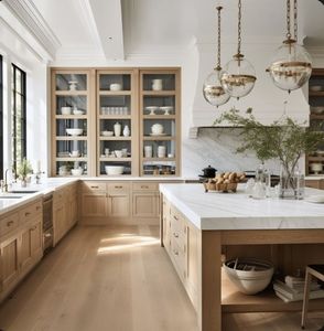 خزانة حديثة بمطبخ من البلوط الأبيض لغرفة المعيشة بوحدات عرض بخزانة مجموعة خزانة - Product Image 2