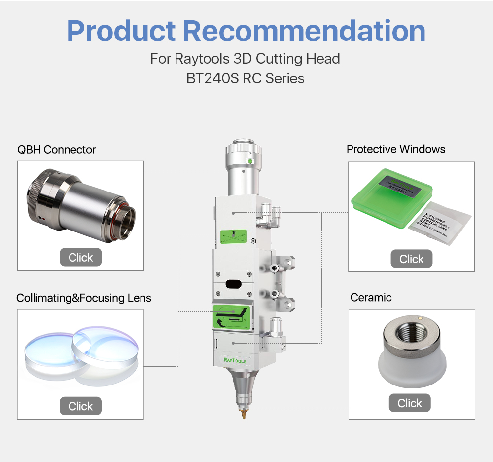 Cloudray OEM 3D Head Spare Parts Cutting Ceramic for RT Laser Cutting Machine D19.5 H12.5 M8