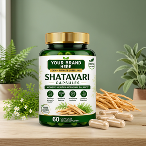 Votre Marque Ici : Capsules Végétaliennes de Shatavari, 60 Comprimés – Complément Herbal Naturel pour la Santé Féminine, l'Immunité et la Croissance Capillaire - Product Image 1