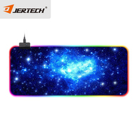 Tapis de souris JERTECH GMS X3 X5, tapis de souris personnalisés sans fil LED, grand tapis de souris de jeu RGB