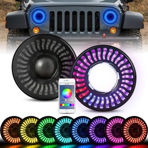 Faros LED RGB de 12V de ajuste universal para actualización con modo de música Bluetooth y 16 millones de colores - Product Image 2