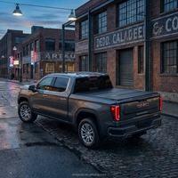 Couverture de benne rigide pliable en trois parties en alliage d'aluminium étanche avec verrouillage rétractable, prix usine, pour Dodge Ram Ford Toyota