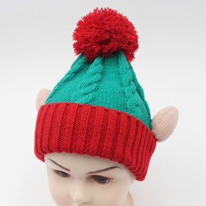 Christmas Logo <strong>Beanie</strong> Knitted Bobble Women'S Hats Wholesale Winter Warm Ski Cap with Acrylic Jacquard <strong>Pom</strong> <strong>Pom</strong> <strong>Beanie</strong> - Product Image 6