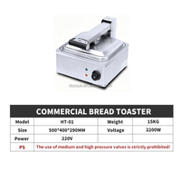 Pemanggang Kontak Komersial Heavy Duty, Pemanggang Panini Listrik Stainless Steel, Pembuat Sandwich untuk Dijual