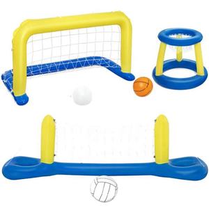 <span class=keywords><strong>Filet</strong></span> de volley-ball aquatique gonflable et cerceaux de <span class=keywords><strong>basket</strong></span>-ball Ensemble de flotteurs gonflables pour <span class=keywords><strong>piscine</strong></span> Jouets de natation - Product Image 6