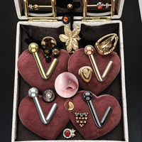Bijoux en acier chirurgical vente chaude anneaux de nez or goujon plaine boule haut nez Piercing mode bijoux de corps pour femmes hommes