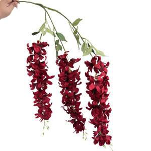 Fiori Artificiali in Seta, Glicine Pendente a 3 Rami, Decorazione per Vasi e Sfondi per Matrimoni, <span class=keywords><strong>Hotel</strong></span>, Paesaggistica e Cascate - Product Image 5