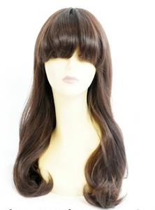 Perruque synthétique coréenne haut de gamme résistante à la chaleur - Perruque naturelle à ondulations lâches et dégradées avec frange pour femmes - Product Image 4