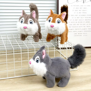 Unisex elettrico mobile Super morbido pupazzo di peluche scoiattolo grande coda portachiavi giocattolo per bambini nuovo Design Stress sollievo tecnica cerata - Product Image 4