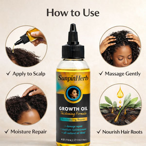 Aceite de Romero para el Crecimiento del Cabello Afro, Tratamiento para el Cuero Cabelludo, Hidratante, Reparador, Anti-Rotura, Marca Privada, Suministro al por Mayor - Product Image 6