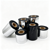 Pita Printer Barcode Thermal Transfer Kompatibel Unioncoding UC168 80mmx300m TTR Transfer Wax Ribbon untuk Printer Label