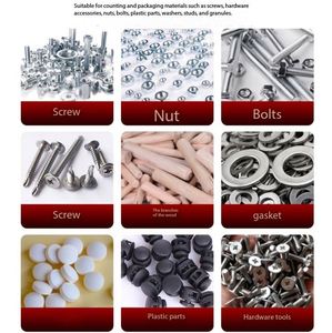 เครื่องบรรจุภัณฑ์แบบนับจำนวนอุปกรณ์เสริม สกรู น็อต โบลต์ พร้อมเครื่องชั่งน้ำหนักแนวตั้งสำหรับบรรจุโบลต์ น็อต ชิ้นส่วน และอุปกรณ์ต่างๆ - Product Image 4