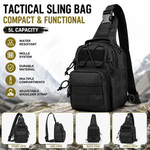 Bolso Táctico Personalizado al por Mayor de 5L, Bandolera EDC, Bolso de Hombro, Bolso de Pecho, Bolso Mensajero Táctico para Exteriores para Hombre - Product Image 1