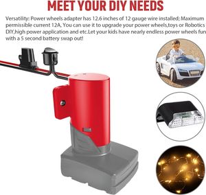 <span class=keywords><strong>URUN</strong></span> Compatible pour Milwaukees 12V batterie au lithium soudage bricolage kit de boîtier de batterie Mivoch Fuse wirei câble d'extension - Product Image 4