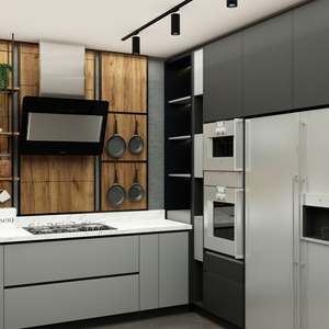 SANTOPOVA Cuisine moderne de style européen de luxe, unités de cuisine personnalisées, armoires murales modernes, armoires murales personnalisées - Product Image 3