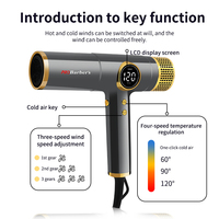 Pengering Rambut Profesional 1800W BLDC 90000 Rpm Kecepatan Tinggi Tanpa Sikat Magnetik Pengering Rambut Salon Styler Pengering Ion Negatif Salon
