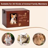 Urnes funéraires en bois pour chiens et chats avec cadre photo personnalisé pour cendres de chat et de chien