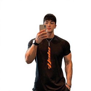 Camiseta Deportiva de Manga Corta para Hombre, de Alta Calidad, Informal, para Fitness, 180 Gramos, Transpirable, Corte Regular, para Deportes al Aire Libre y Gimnasio - Product Image 2