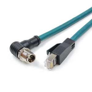 Кабель Ethernet Profinet M12 X-типа (8-контактный) на RJ45 Cat6a, гибкий, для промышленного применения, с возможностью индивидуальной настройки на заводе - Product Image 1