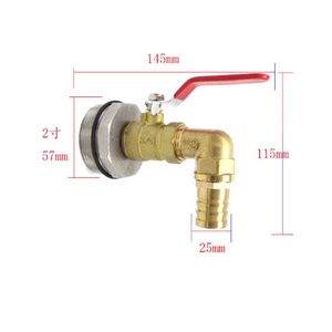 ข้อต่อทองเหลืองสำหรับสายยางสวน S60X6 ขนาด 1/2" 3/4" 1" สำหรับถัง IBC  วาล์วข้อต่อสายยางทองเหลือง  อะแดปเตอร์ข้อต่อน้ำทองเหลือง - Product Image 6