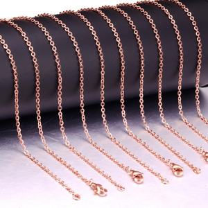 Collar de cadena gruesa de acero inoxidable chapado en oro PVD de 18 quilates, diseño de rosa personalizado, de 18 y 20 pulgadas, al por mayor - Product Image 4