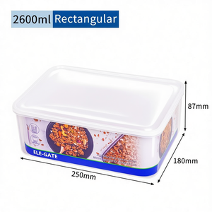 กล่องใส่อาหารทรงสี่เหลี่ยม Ele-Gate ขนาด 2600 มล. ใช้กับไมโครเวฟได้ - Product Image 3